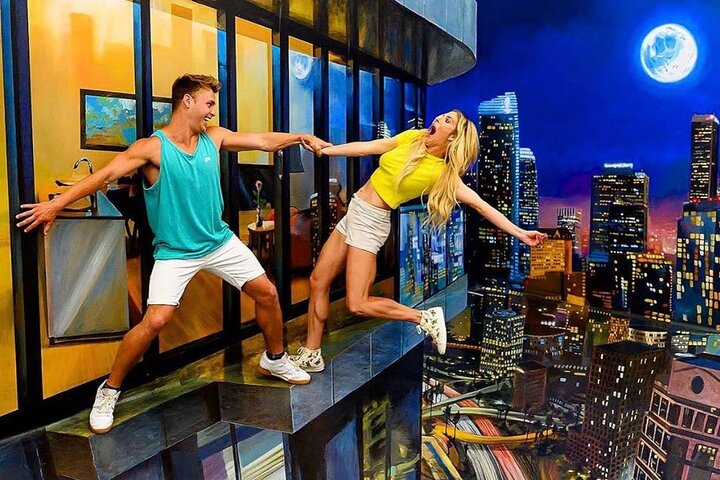Experience a blend of stunning cityscapes and whimsical illusions where adventure meets creative expression making every moment unforgettable in the heart of Dubai.